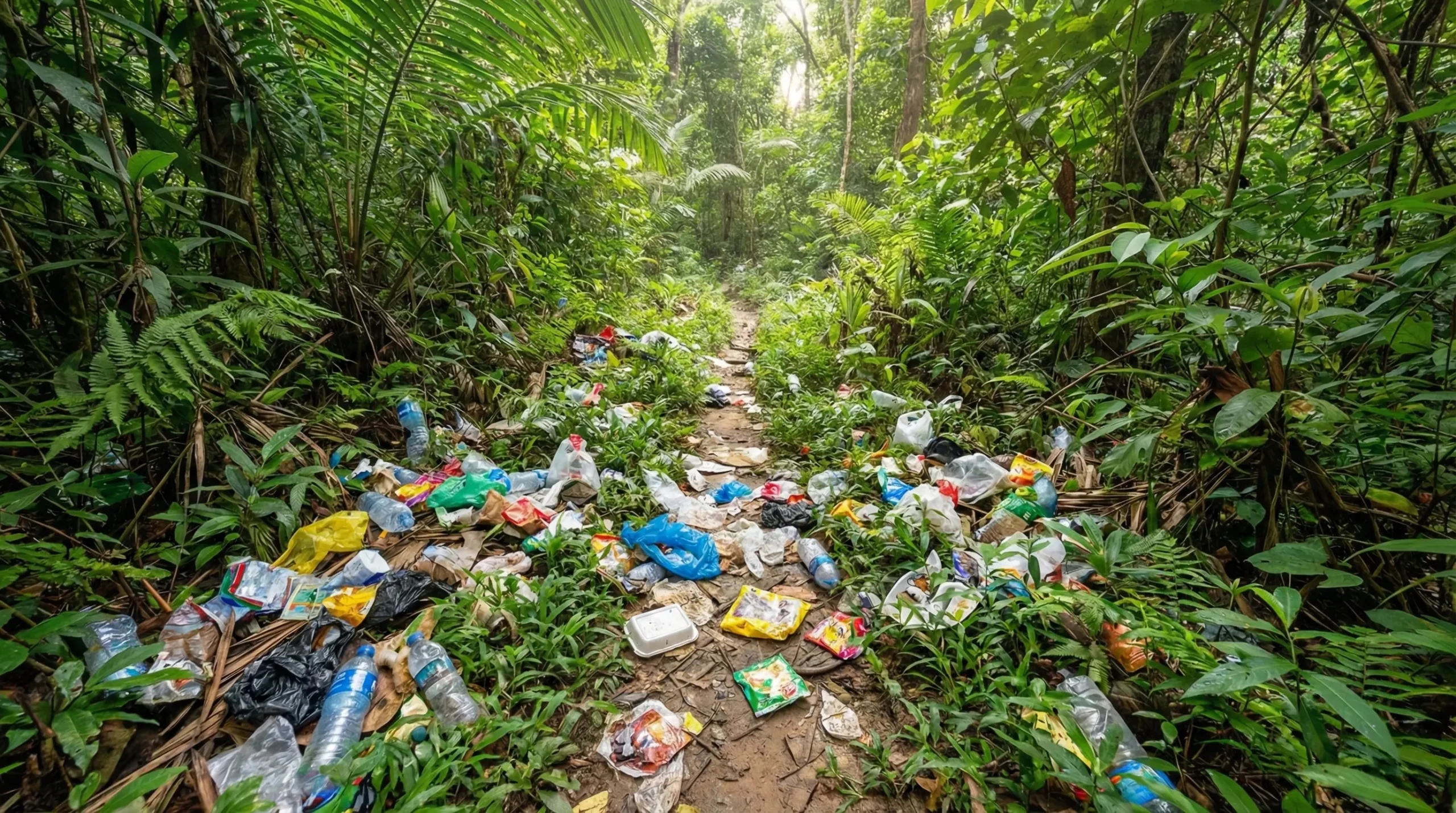 Plastic waste in natural environment Oman - paper and plastic recycling services Professional | waste management Oman services by RE-Solution